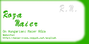 roza maier business card