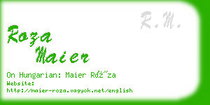 roza maier business card
